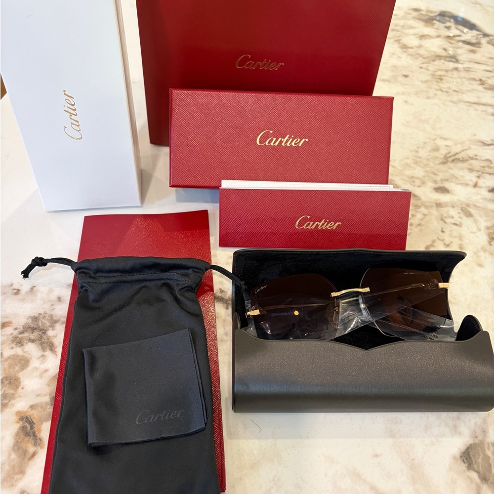 Cartier
Panthère Classic 24-Carat Gold 60MM
Square Sunglasses - Picture 15 of 16